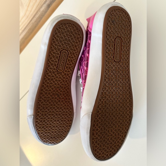 Coach Barrett Women's Fuchsia Patterned Sneakers - Picture 4 of 5